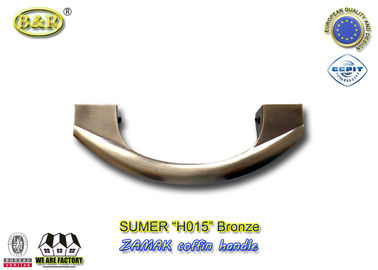 el ataúd pulido y plateado del tamaño del 17.5*6.5cm de z Zamak del metal maneja color del bronce de la antigüedad de la calidad de H015 Italia