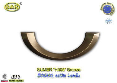 El ataúd antiguo del metal del bronce H005 maneja color de bronce de la forma de la media luna de la aleación del cinc de Italia viejo
