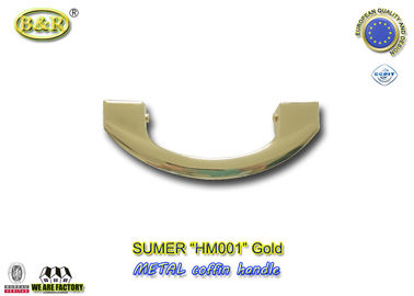 estilo y diseño europeos de la manija del ataúd del color oro de las manijas HM001 del ataúd del metal de 17 de los x 6.5cm
