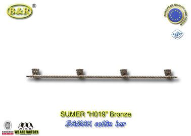 Referencia ningún hardware largo del ataúd del metal de la barra del ataúd del cinc del zamak H019 1,55 metros de largo con 4 bases