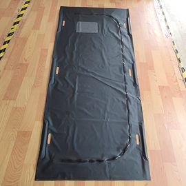Las bolsas para transportar cadáveres cruzadas negras de lujo MD01 con 6 manijas para los cadáveres 220 * 100 cm