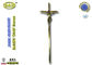 cruz del cinc del católico de los 56.7*15.8cm para el bronce europeo de la antigüedad del estilo del crucifijo del zamak de la decoración D045 del ataúd del metal