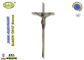 Referencia de la talla 45*18cm ninguna decoración católica del ataúd de la cruz y del crucifijo del color del bronce de la antigüedad D012