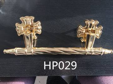 El ataúd plástico de la decoración HP029 del ataúd maneja latón o el cobre del oro