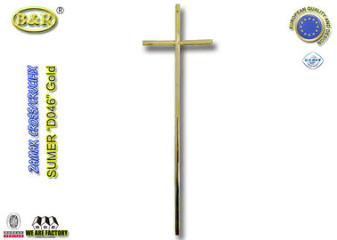Cruz de D046 Zamak y color oro fúnebre de los accesorios de la decoración de la tapa del ataúd del crucifijo