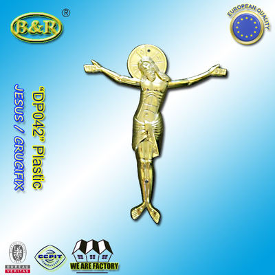 calidad  Casket Plastic Decoration Coffin Lid Jesus Ref No DP042 size 22x26.5cm plastico cristo jesus fábrica