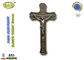 Cruz y crucifijo de Croix con Jesús en la decoración del ataúd del zamak del color del bronce de la antigüedad de Zamac los 40*16cm D026A