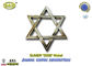 accesorios judíos del metal de la decoración del ataúd del color plata D009 de la estrella de David del zamak